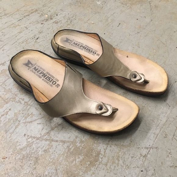 mephisto gold sandals